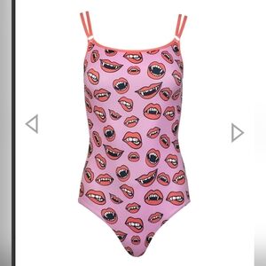 Eleve Farrah Orchid Bitten Leotard Size Small